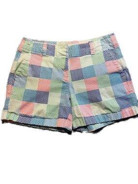 Vineyard Vines Whale Print Patchwork Shorts Sz 4 Preppy Resort Barbie Core Beach